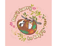 Greeting card Sloth on a branch, 1 pc.